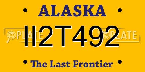 II2T492 Alaska License Plate