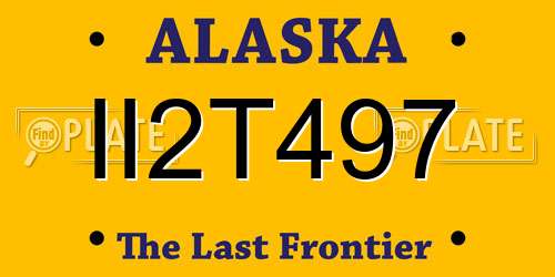 II2T497 Alaska License Plate