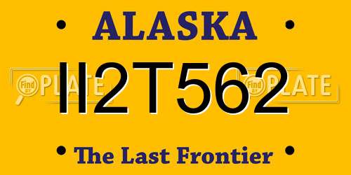 II2T562 Alaska License Plate