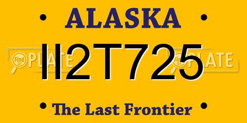 II2T725 Alaska License Plate
