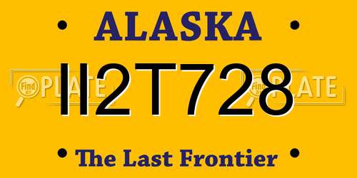 II2T728 Alaska License Plate