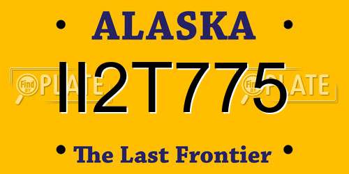 II2T775 Alaska License Plate