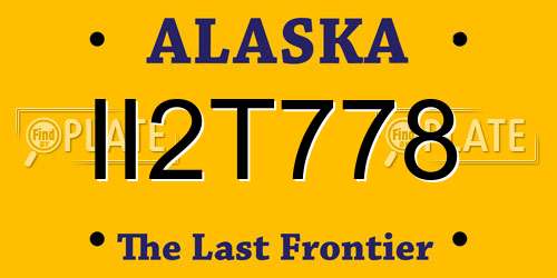II2T778 Alaska License Plate
