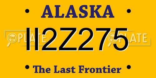 II2Z275 Alaska License Plate