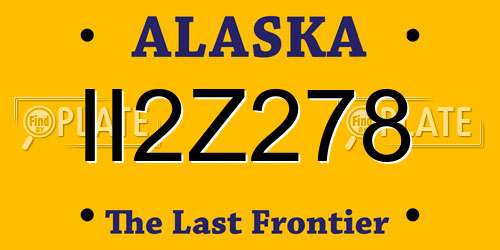 II2Z278 Alaska License Plate