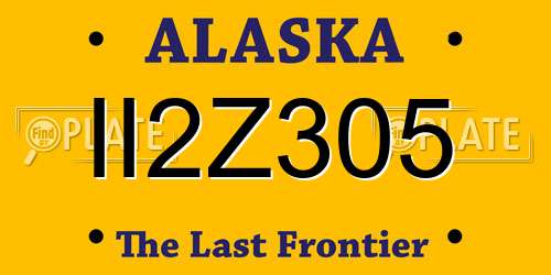II2Z305 Alaska License Plate