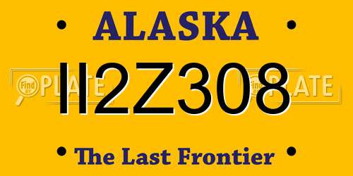 II2Z308 Alaska License Plate
