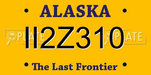II2Z310 Alaska License Plate
