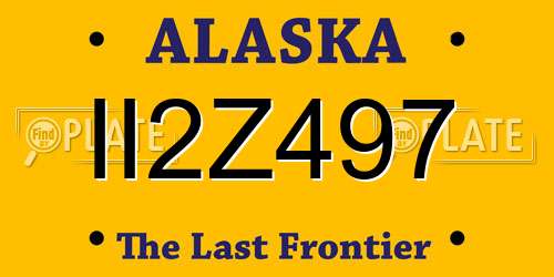 II2Z497 Alaska License Plate