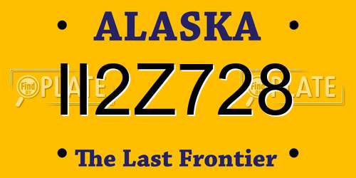 II2Z728 Alaska License Plate
