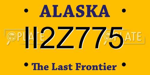 II2Z775 Alaska License Plate