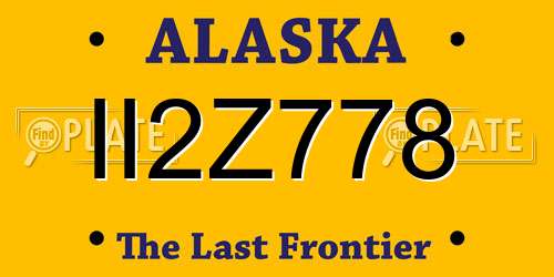 II2Z778 Alaska License Plate