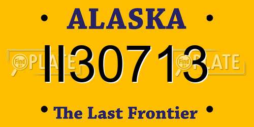 II30713 Alaska License Plate