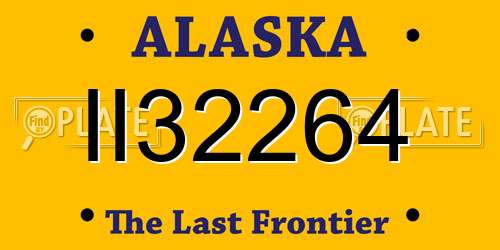 II32264 Alaska License Plate