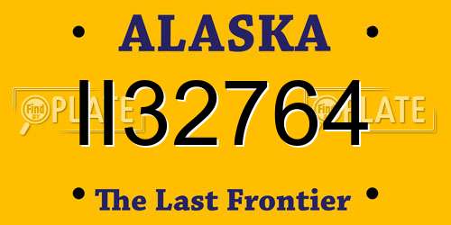 II32764 Alaska License Plate