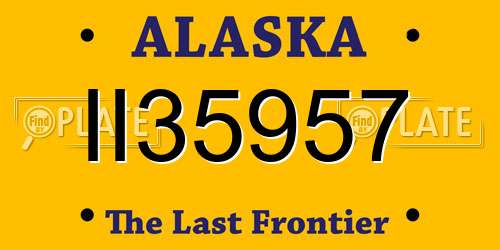 II35957 Alaska License Plate