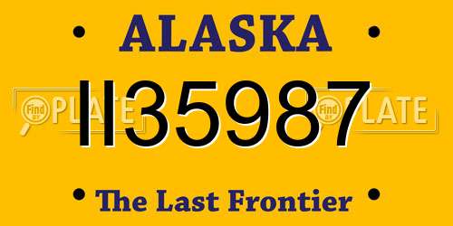 II35987 Alaska License Plate