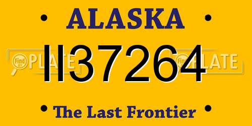 II37264 Alaska License Plate
