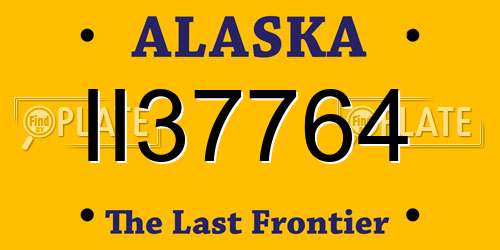II37764 Alaska License Plate