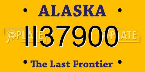 II37900 Alaska License Plate