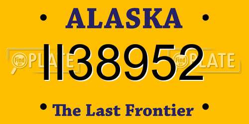 II38952 Alaska License Plate