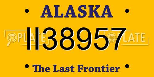 II38957 Alaska License Plate