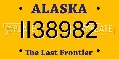 II38982 Alaska License Plate