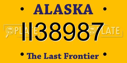 II38987 Alaska License Plate