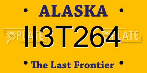 II3T264 Alaska License Plate