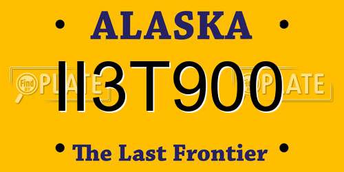 II3T900 Alaska License Plate