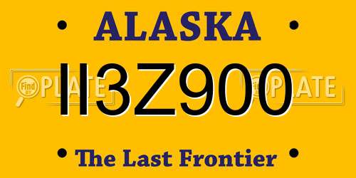 II3Z900 Alaska License Plate