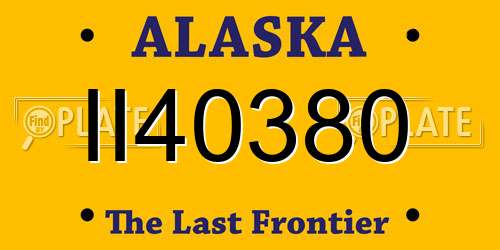 II40380 Alaska License Plate