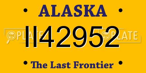II42952 Alaska License Plate