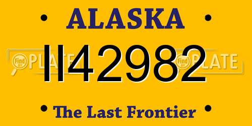 II42982 Alaska License Plate
