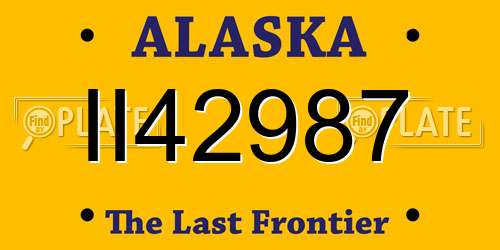 II42987 Alaska License Plate