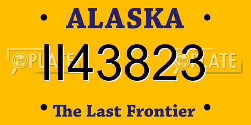 II43823 Alaska License Plate