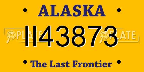 II43873 Alaska License Plate