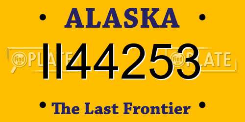 II44253 Alaska License Plate
