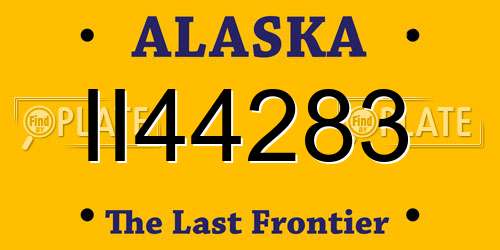 II44283 Alaska License Plate
