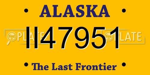 II47951 Alaska License Plate