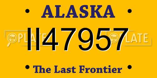 II47957 Alaska License Plate