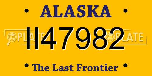 II47982 Alaska License Plate