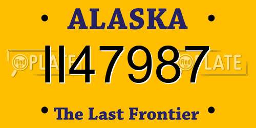 II47987 Alaska License Plate