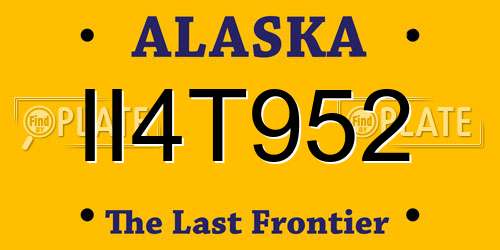 II4T952 Alaska License Plate