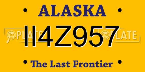 II4Z957 Alaska License Plate
