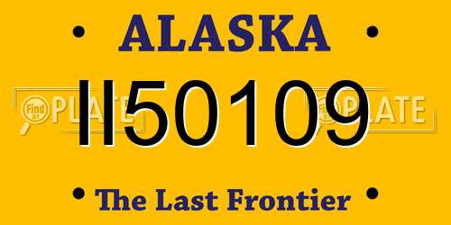 II50109 Alaska License Plate