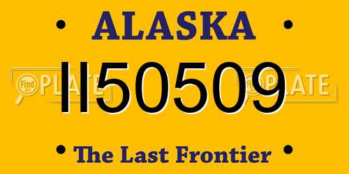 II50509 Alaska License Plate