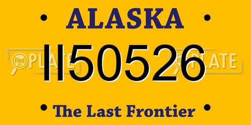 II50526 Alaska License Plate