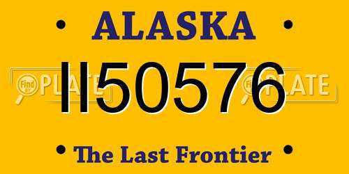 II50576 Alaska License Plate