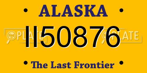 II50876 Alaska License Plate